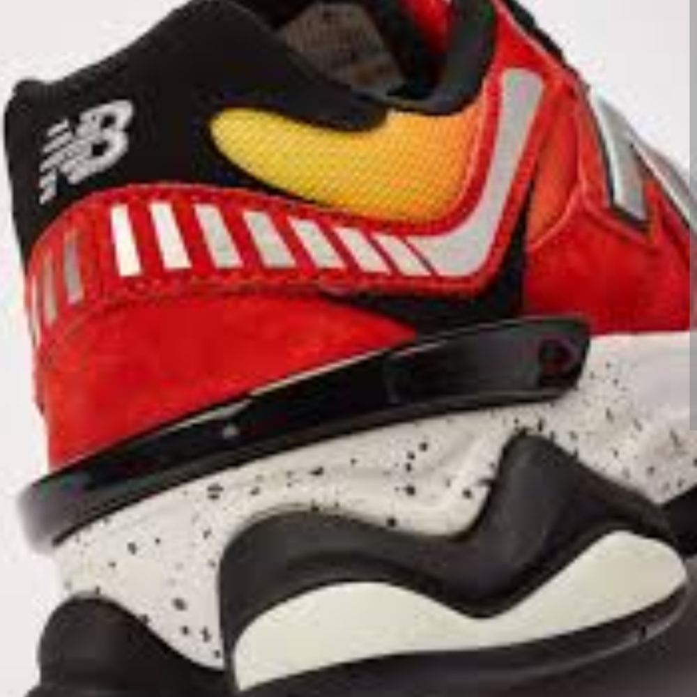 New Balance Red and Black Sneakers - Picture 3 of 9